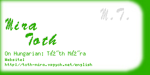 mira toth business card